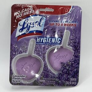 Lysol No Mess Hygienic Automatic Toilet Bowl Cleaner Lavender Fields‎ 2/Pack New